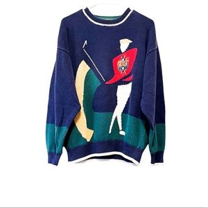 Vintage Par Four Golf Crew Neck Sweater X-Large